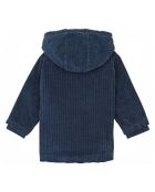 Manteau en Velours Côtelé Fourré bleu marine