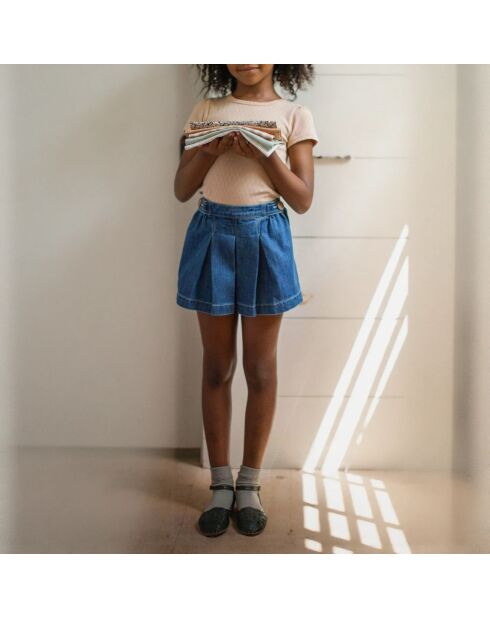 Jupe-Short Denim Coton Prudence bleu jean