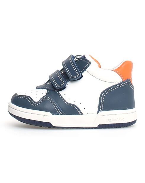 Wit/marineblauwe Bounce sneakers