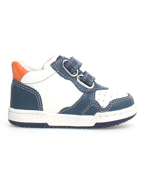 Wit/marineblauwe Bounce sneakers