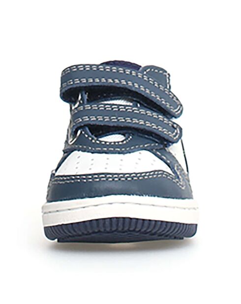 Wit/marineblauwe Bounce sneakers