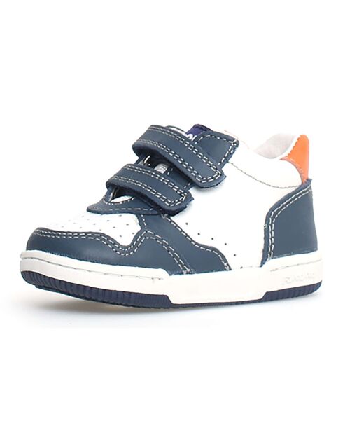 Wit/marineblauwe Bounce sneakers