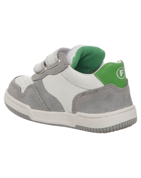 Wit/grijs/groene Bounce sneakers