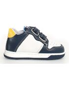 Frankie marineblauw/wit/gele sneakers