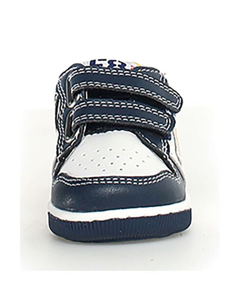 Frankie marineblauw/wit/gele sneakers