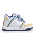 Frankie wit/veelkleurige leren sneakers