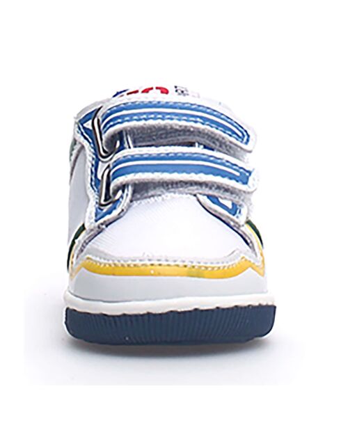 Frankie wit/veelkleurige leren sneakers