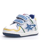 Frankie wit/veelkleurige leren sneakers