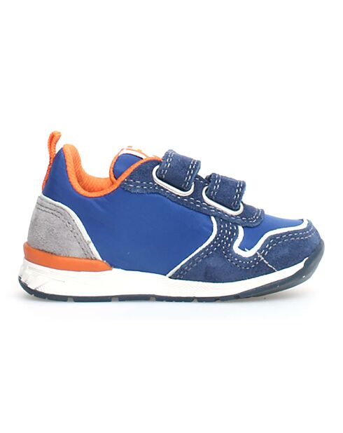 Hack azuurblauw/wit/grijze sneakers