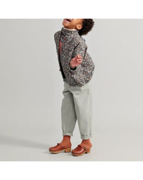 Pantalon Denim Coton Retro sauge