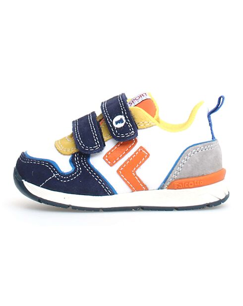 Marine/wit/grijze Hack sneakers