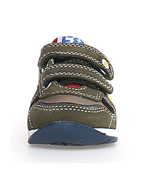 Hack sneakers in kaki en steen