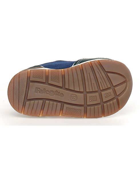 Hack donkergroen/azuurblauwe sneakers