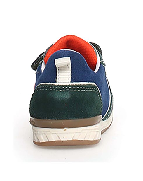 Hack donkergroen/azuurblauwe sneakers