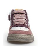 Baskets en Cuir Hess rose/blanc
