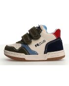Kaki/melk/marineblauwe leren sneakers van Klip