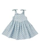 Robe Summer à Carreaux bleue