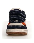 Klip sneakers van marineblauw/melk-antraciet leer