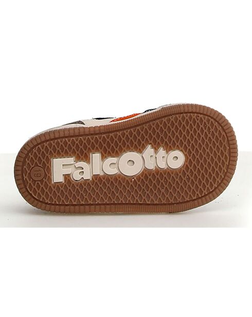 Klip sneakers van marineblauw/melk-antraciet leer