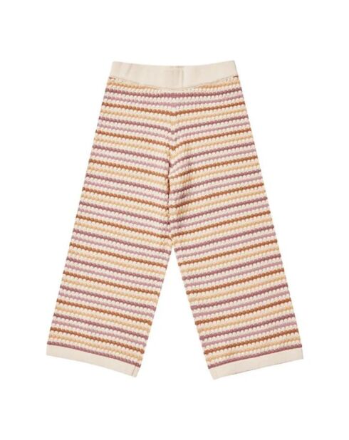Pantalon en Maille à rayures multicolore