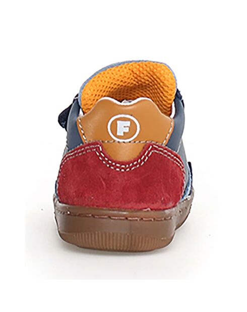 Blauw/marineblauw/Sky Klip leren sneakers