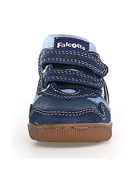 Blauw/marineblauw/Sky Klip leren sneakers