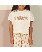 T-Shirt Aloha blanc