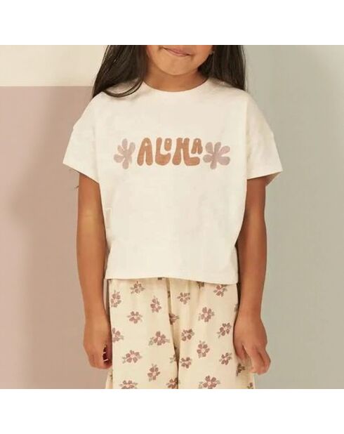 T-Shirt Aloha blanc