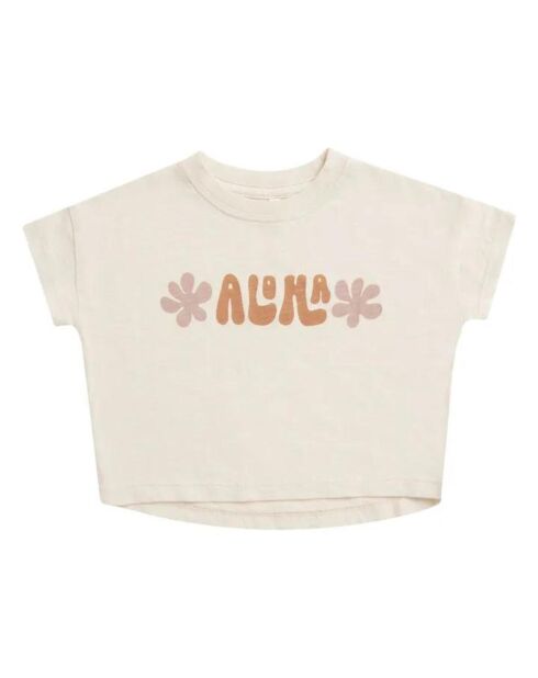 T-Shirt Aloha blanc