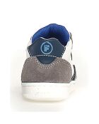 Wit/donkergrijze/azuurblauwe leren sneakers van Klip