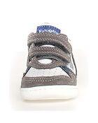 Wit/donkergrijze/azuurblauwe leren sneakers van Klip