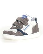 Wit/donkergrijze/azuurblauwe leren sneakers van Klip