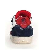 Wit/marineblauw/rode Klip leren sneakers