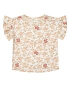 T-Shirt Fleuri écru
