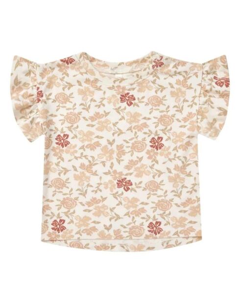T-Shirt Fleuri écru
