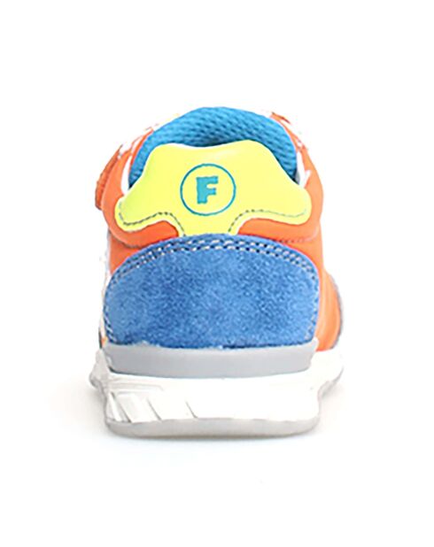 Nieuwe oranje, ultramarijn/grijze sneakers van Ferdi