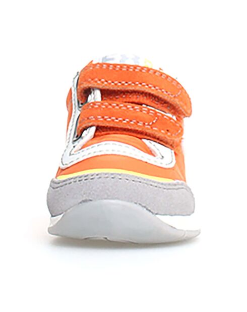 Nieuwe oranje, ultramarijn/grijze sneakers van Ferdi