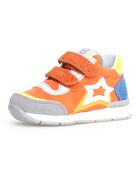 Nieuwe oranje, ultramarijn/grijze sneakers van Ferdi