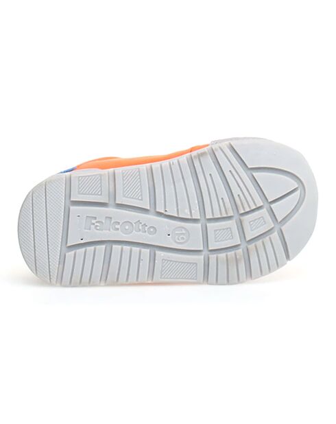 Nieuwe oranje, ultramarijn/grijze sneakers van Ferdi