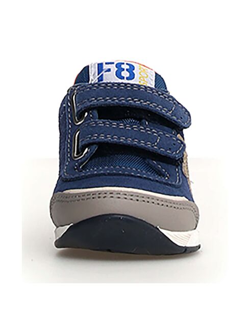 Nuove sneakers Ferdi in pelle azzurro/grigio/verde bottiglia