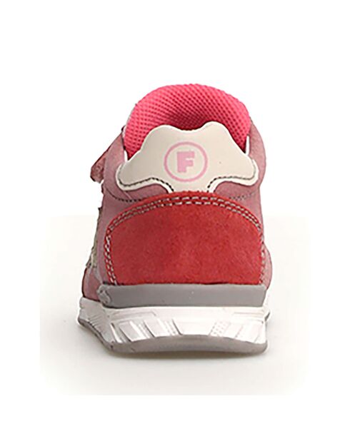 Baskets en Cuir New Ferdi rose/argile