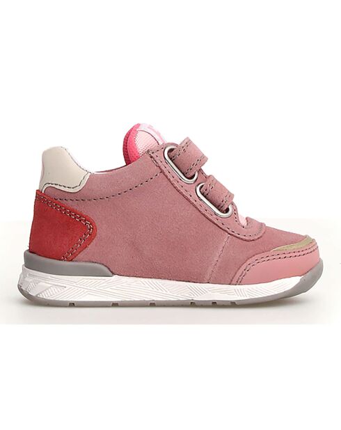 Baskets en Cuir New Ferdi rose/argile