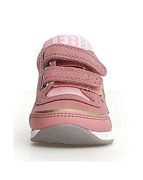 Baskets en Cuir New Ferdi rose/argile