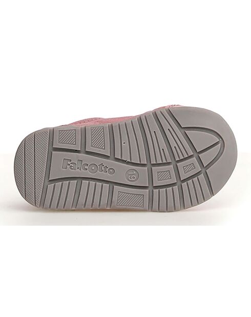 Baskets en Cuir New Ferdi rose/argile