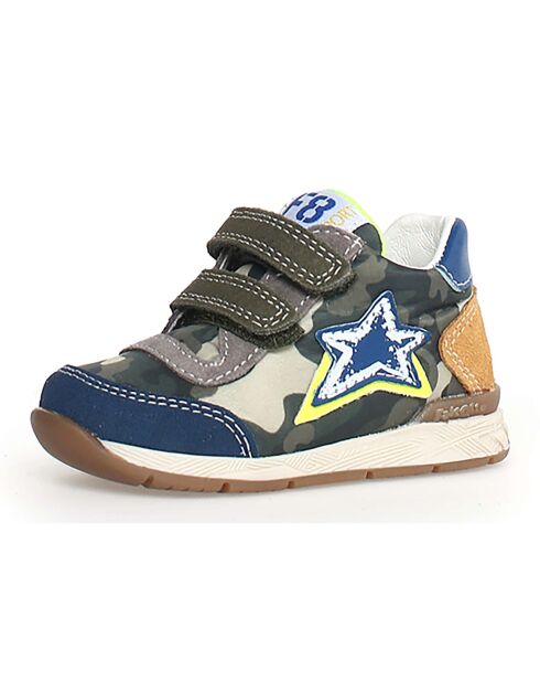 Nieuwe azur/kaki/gele sneakers van Ferdi