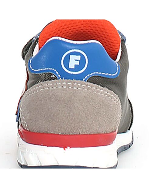 Nieuwe Ferdi khaki/azuurblauwe sneakers