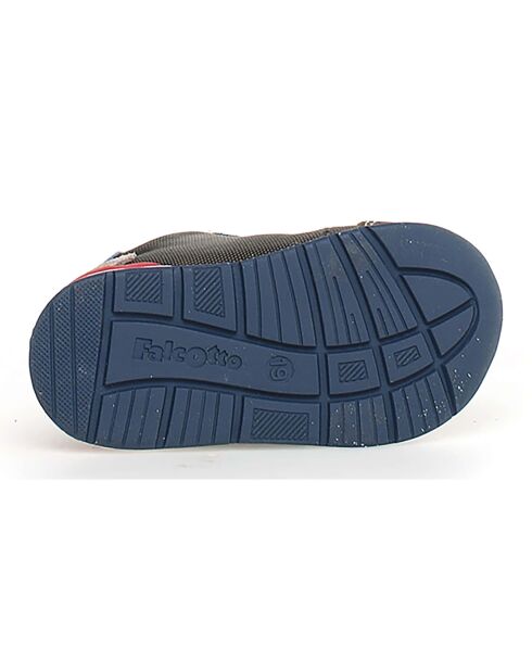 Nieuwe Ferdi khaki/azuurblauwe sneakers