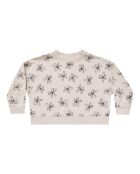 Sweat Sketchy Fleurs Boxy écru
