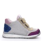 Baskets en Cuir New Ferdi argenté/platine/rose