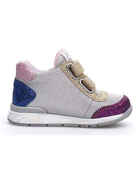 Sneakers New Ferdi aus Leder in Silber/Platin/Rosa